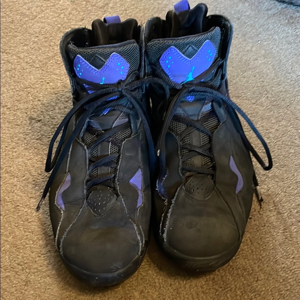 Nike Black Purple Jordan True Flight Sneakers 342964-040 Size 10 original box